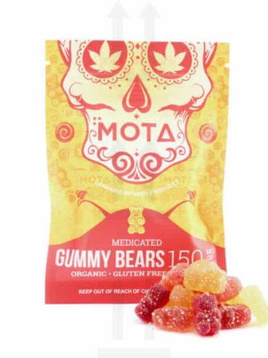 150mg THC Organic Vegan and Gluten Free Gummy Bears (Mota)