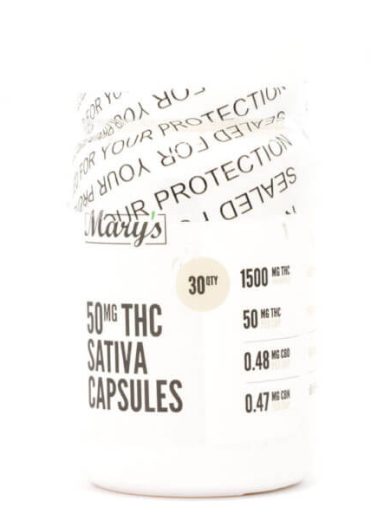 50mg THC Sativa Capsules (Mary’s Edibles)