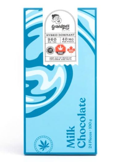 960mg THC Milk Chocolate Bar (Grandpa’s Medicine)