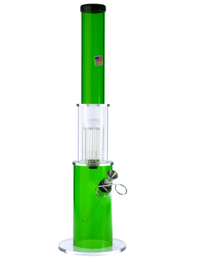 Acrylic Bong with Glass Tree Perc and Metal Bowl