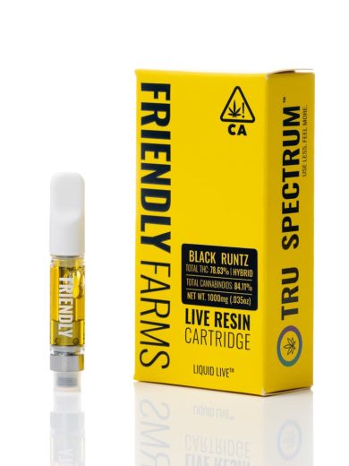 Black Runtz Friendly Farms Live Resin Cartridge