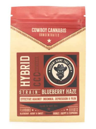 Blueberry Haze Shatter (Cannabis Cowboys)