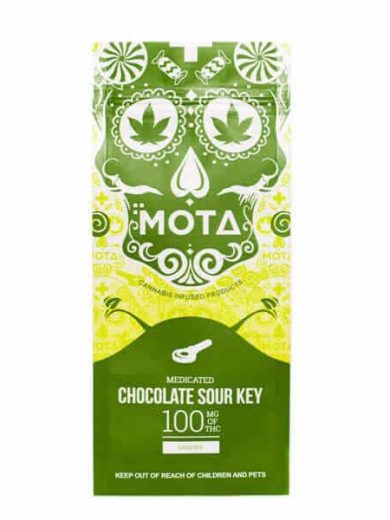 Chocolate Dipped Sour Key 100mg THC (Mota)