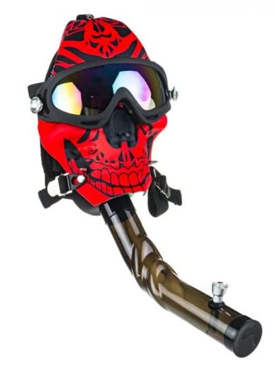 Gas Mask Goggle Bong with Bent Tube