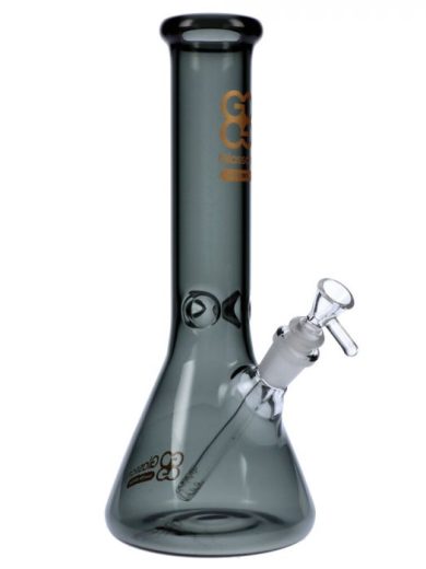 Glasscity Limited Edition Glass Beaker Ice Bong | Black | Small