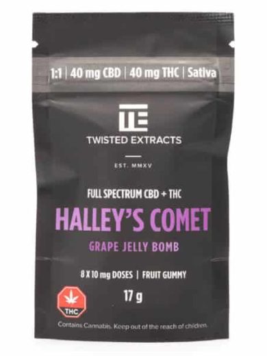 Halley’s Comet Grape Jelly Bomb 1:1 THC/CBD (Twisted Extracts)