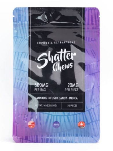 Indica 600mg Shatter Chews (Euphoria Extractions)