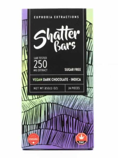 Indica Vegan Dark Chocolate Shatter Bar (Euphoria Extractions)