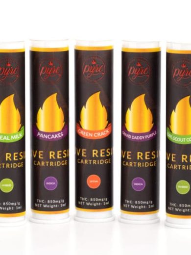 Live Resin Vape Cartridges (Pyro Extracts)