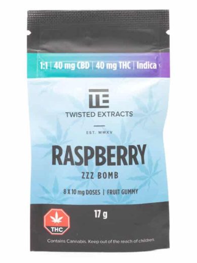 Raspberry ZZZ Bomb 1:1 THC/CBD (Twisted Extracts)