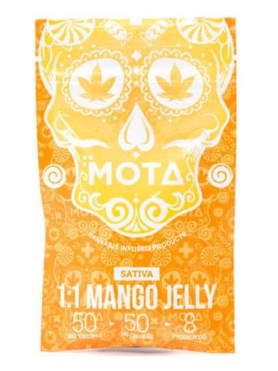Sativa Medicated 1:1 Mango Jelly 100mg THC/CBD (Mota)