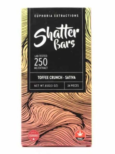Sativa Toffee Crunch Shatter Bar (Euphoria Extractions)