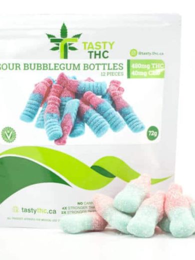 Sour Bubble Gum Cola Bottles (Tasty THC)