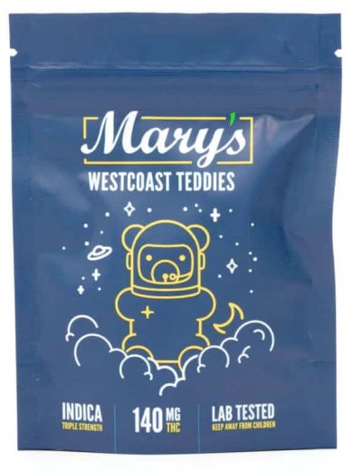 Triple Strength Indica Westcoast Teddies 140mg THC (Mary’s Edibles)