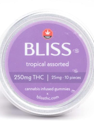 Tropical Assorted 250mg THC (Bliss Edibles)