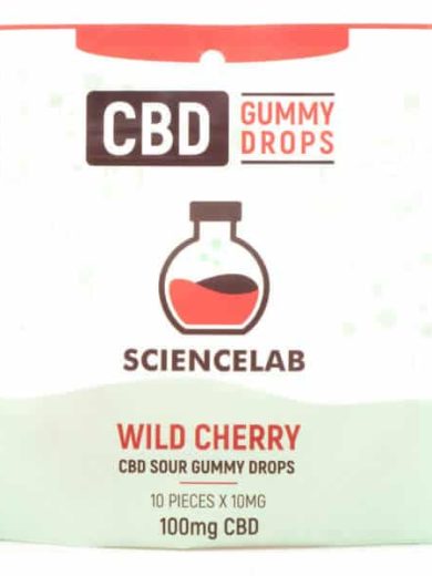 Wild Cherry CBD Sour Gummy Drops 100mg (Science Lab)