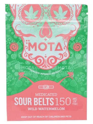 Wild Watermelon Sour Belts 150mg THC (Mota)